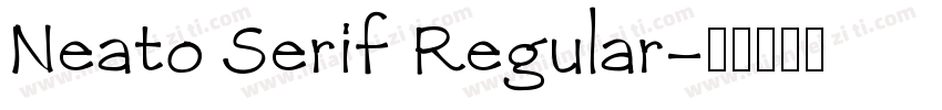 Neato Serif Regular字体转换